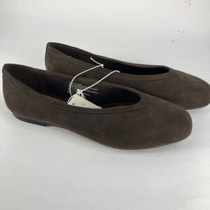 A New Day Shoes Womens Size 9 Brown Faux Suede Ballet Flats Memory Foam New
